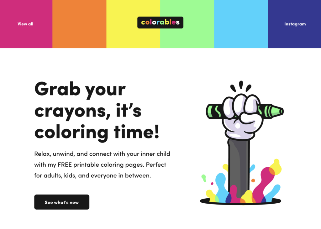 Take a mental with a few printables from colorables