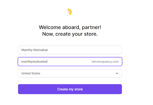 Create your Lemon Squeezy Store