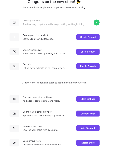 Get your store setup